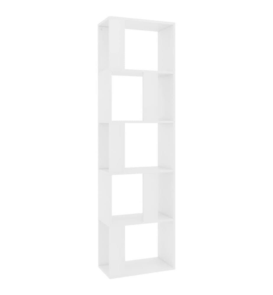 Bücherregal/Raumteiler Weiss 45x24x159 cm Holzwerkstoff