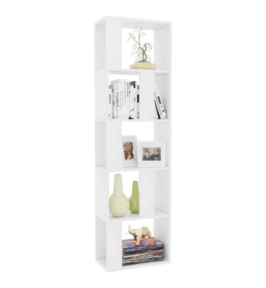 Bücherregal/Raumteiler Weiss 45x24x159 cm Holzwerkstoff