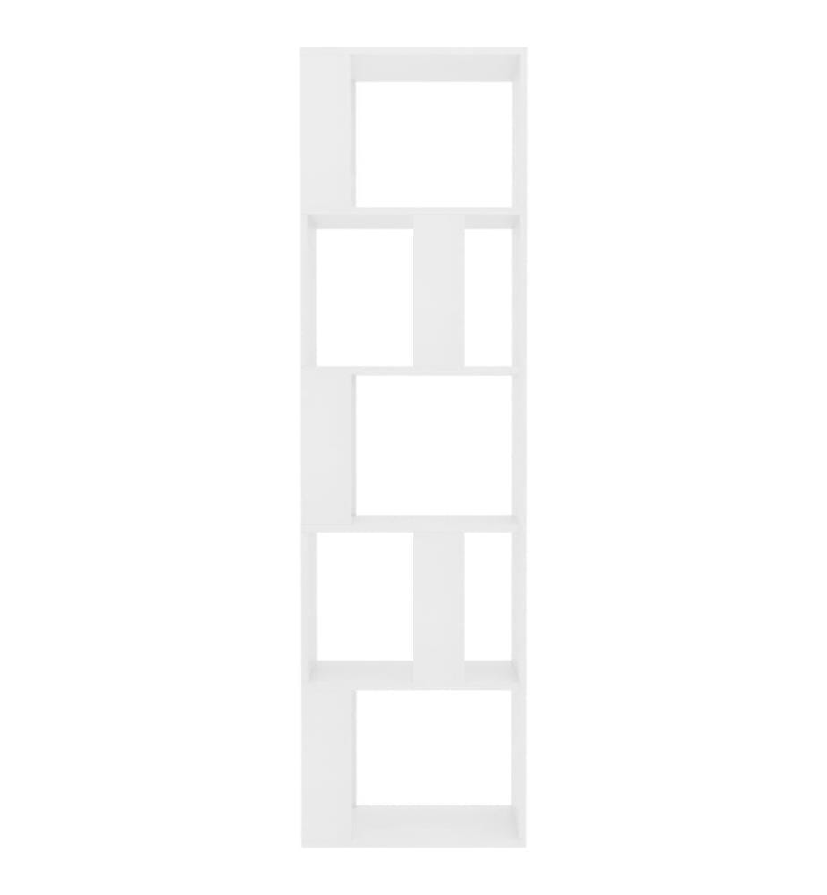 Bücherregal/Raumteiler Weiss 45x24x159 cm Holzwerkstoff