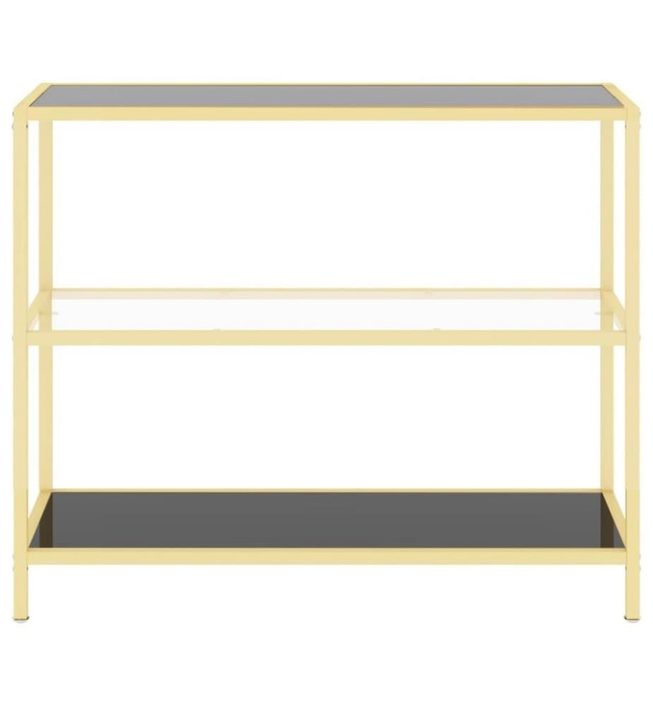 Étagère noir et transparent 100x36x90 cm verre trempé