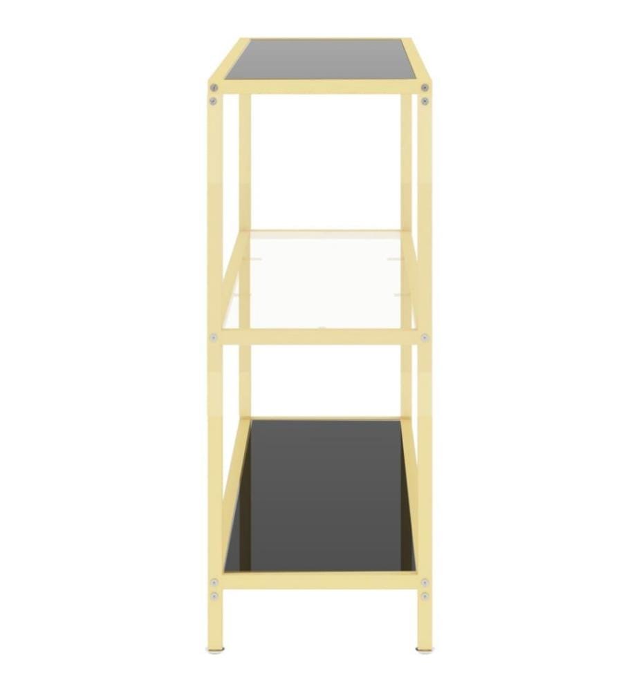 Étagère noir et transparent 100x36x90 cm verre trempé