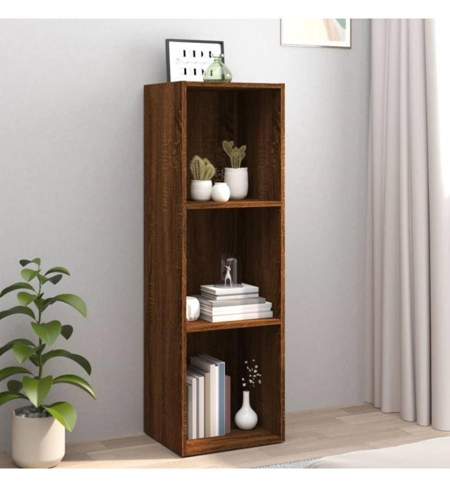 Bücherschrank/TV-Schrank Braun Eichen-Optik 36x30x114 cm