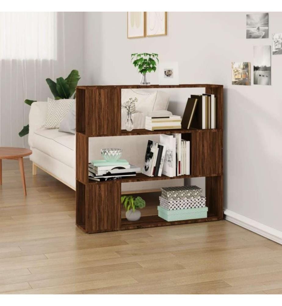 Bücherregal/Raumteiler Braun Eichen-Optik 100x24x94 cm