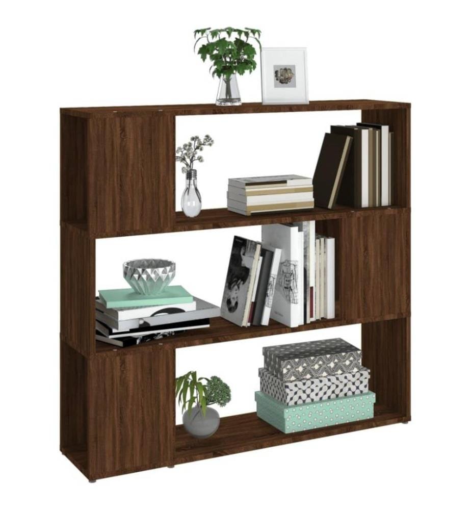 Bücherregal/Raumteiler Braun Eichen-Optik 100x24x94 cm