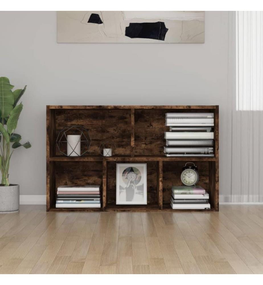 Bücherregal/Sideboard Räuchereiche 50x25x80 cm Holzwerkstoff