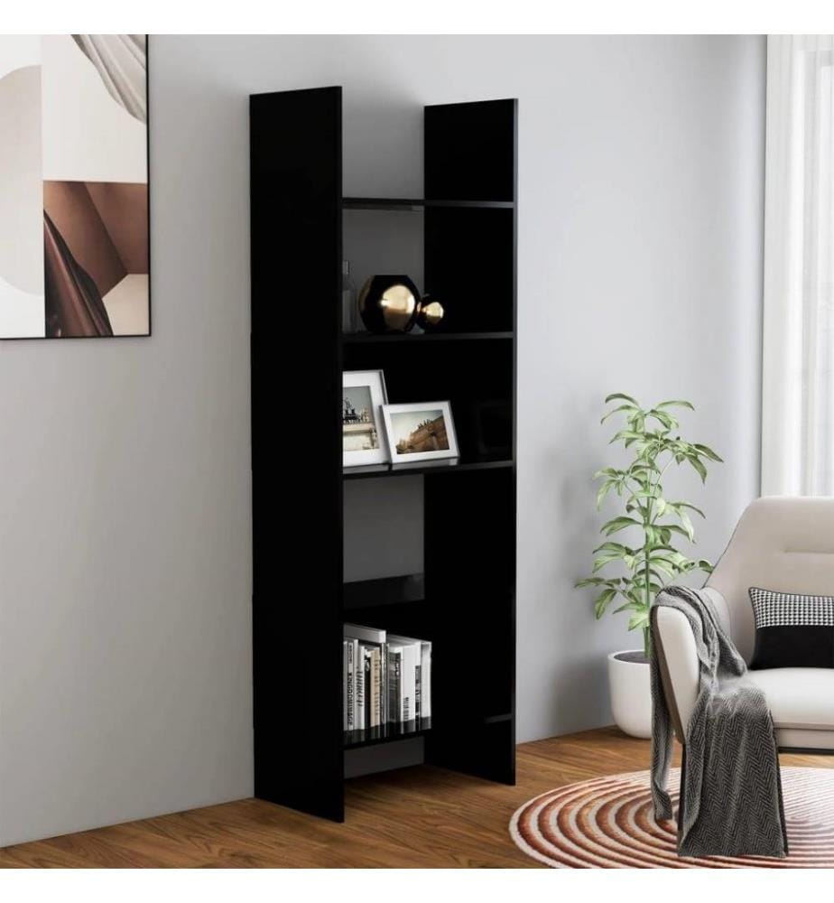 Bücherregal Schwarz 60x35x180 cm Holzwerkstoff