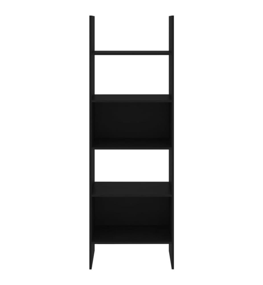 Bibliothèque Noir 60x35x180 cm Aggloméré