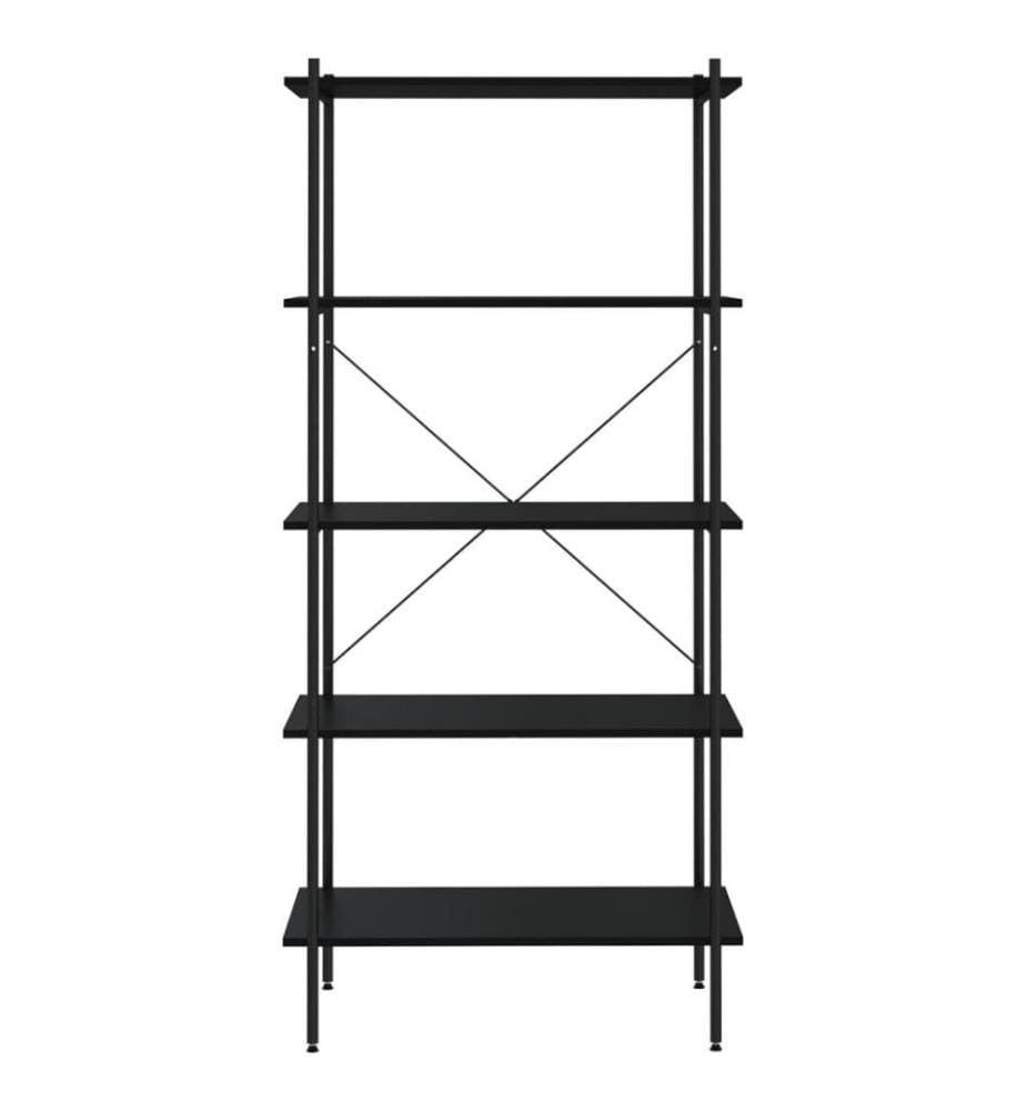 Étagère à 5 niveaux Noir 80x40x163 cm