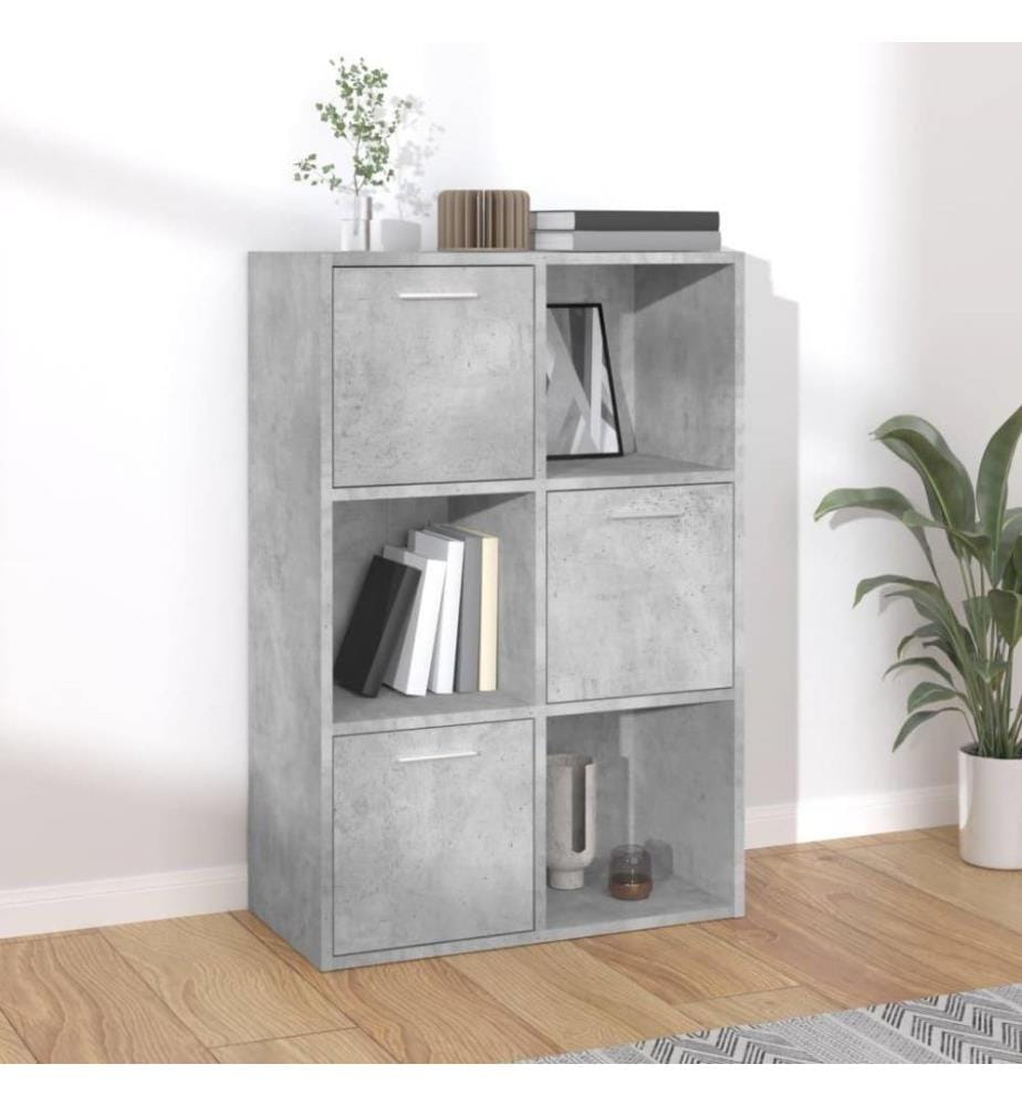 Lagerschrank Betongrau 60x29,5x90 cm Holzwerkstoff