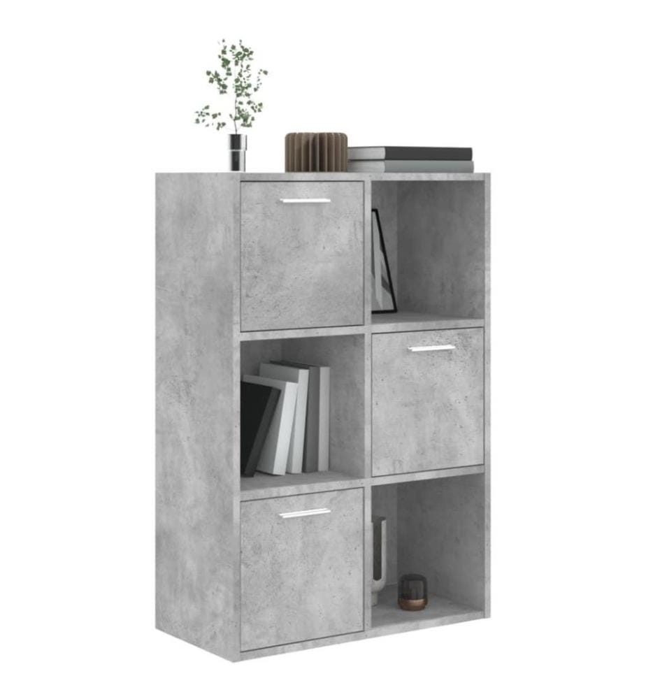 Armoire de rangement Gris béton 60x29,5x90 cm Aggloméré