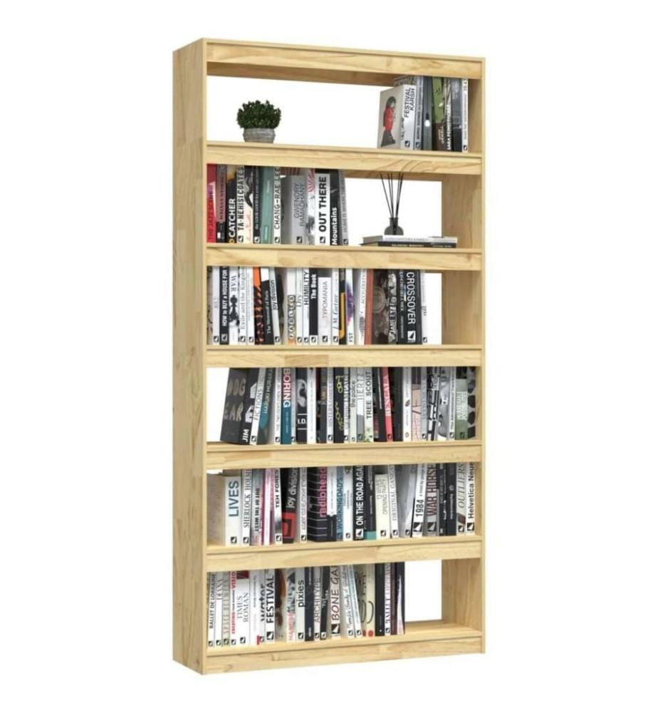 Bücherregal/Raumteiler 100x30x200 cm Kiefer Massivholz