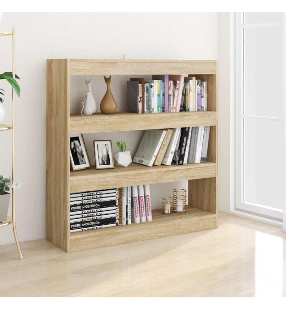 Bücherregal/Raumteiler Sonoma-Eiche 100x30x103 cm