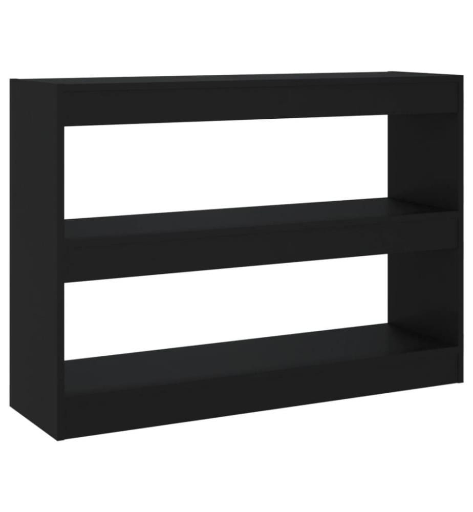 Bücherregal/Raumteiler Schwarz 100x30x72 cm