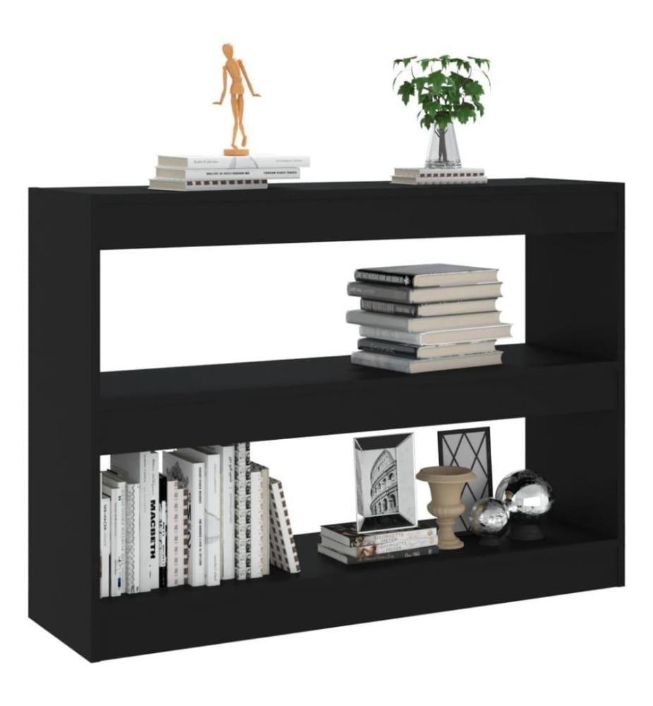 Bücherregal/Raumteiler Schwarz 100x30x72 cm