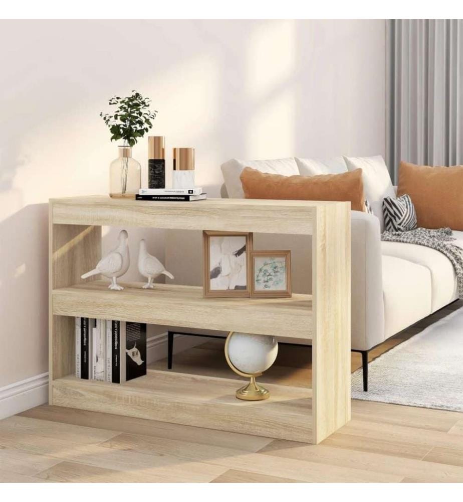 Bücherregal/Raumteiler Sonoma-Eiche 100x30x72 cm
