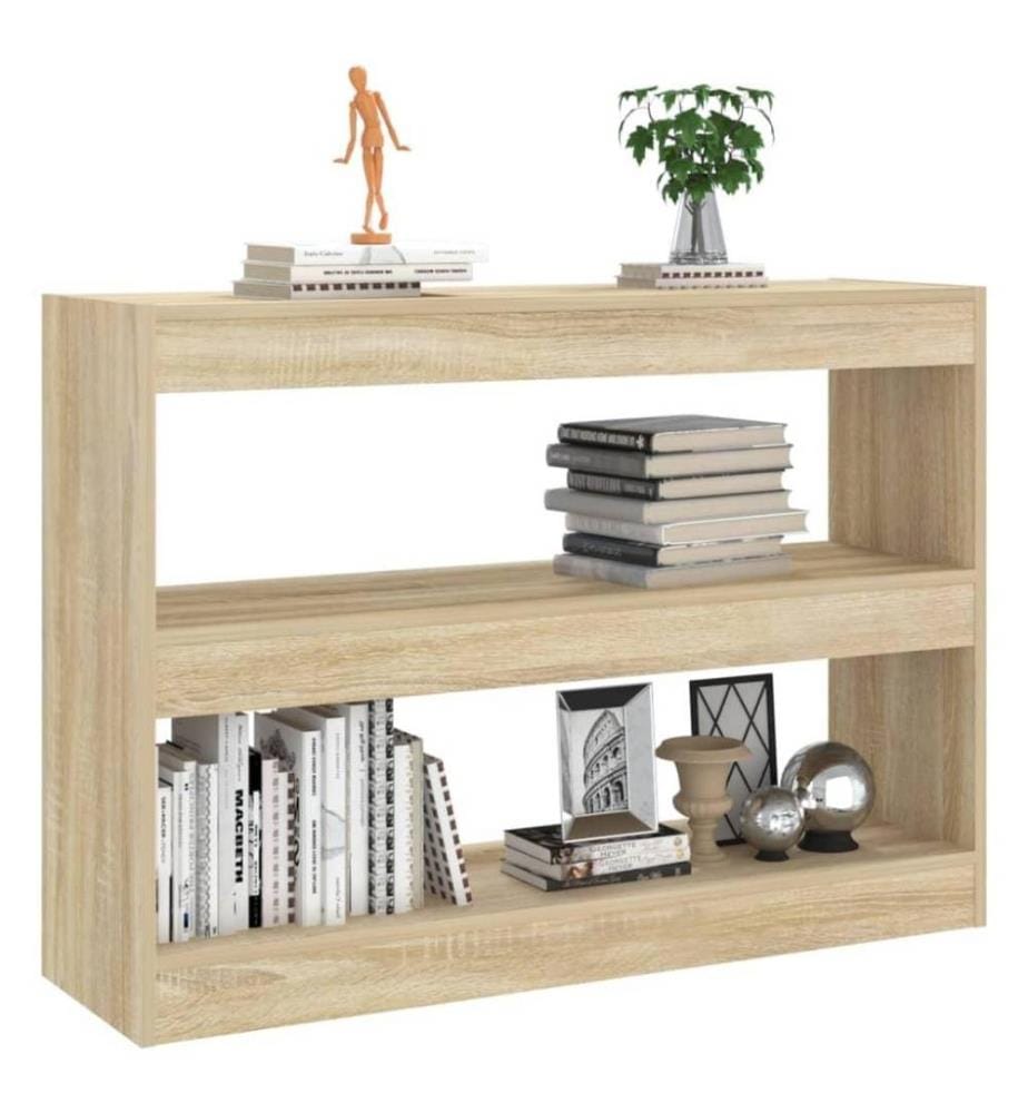 Bücherregal/Raumteiler Sonoma-Eiche 100x30x72 cm