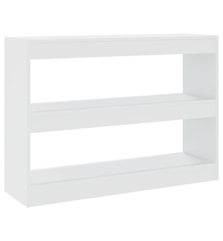 Bücherregal/Raumteiler Weiss 100x30x72 cm