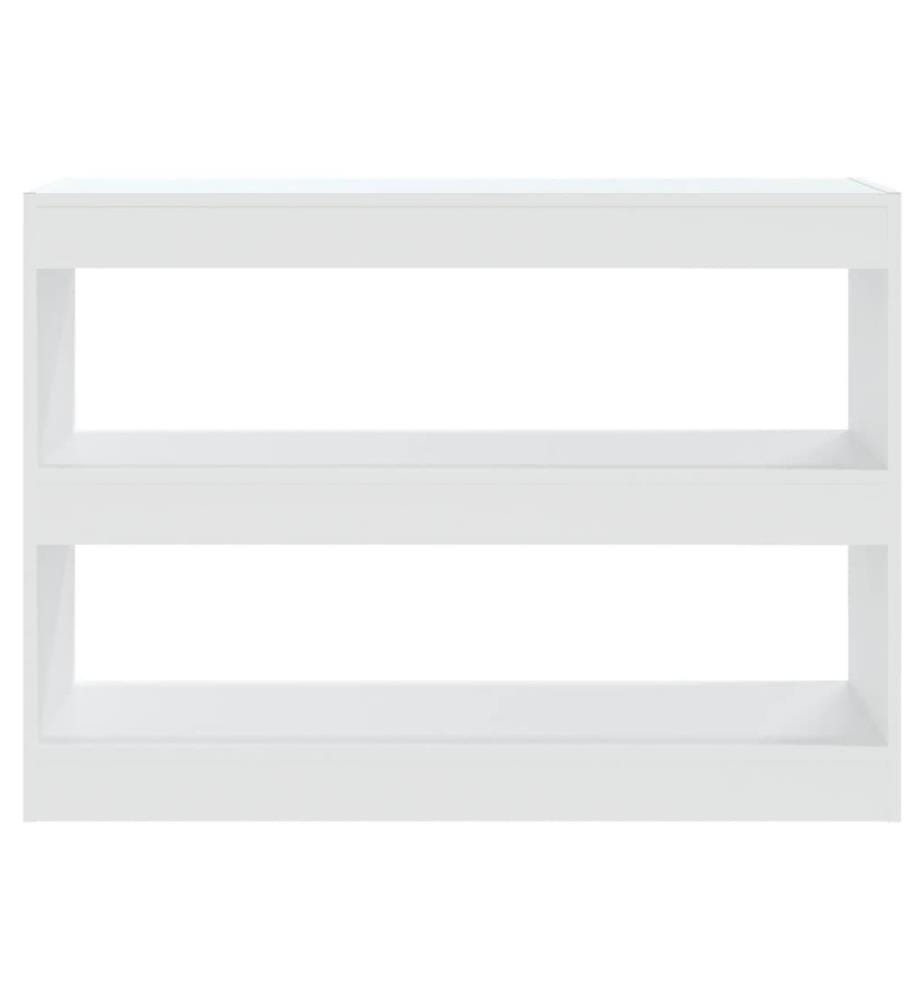 Bücherregal/Raumteiler Weiss 100x30x72 cm