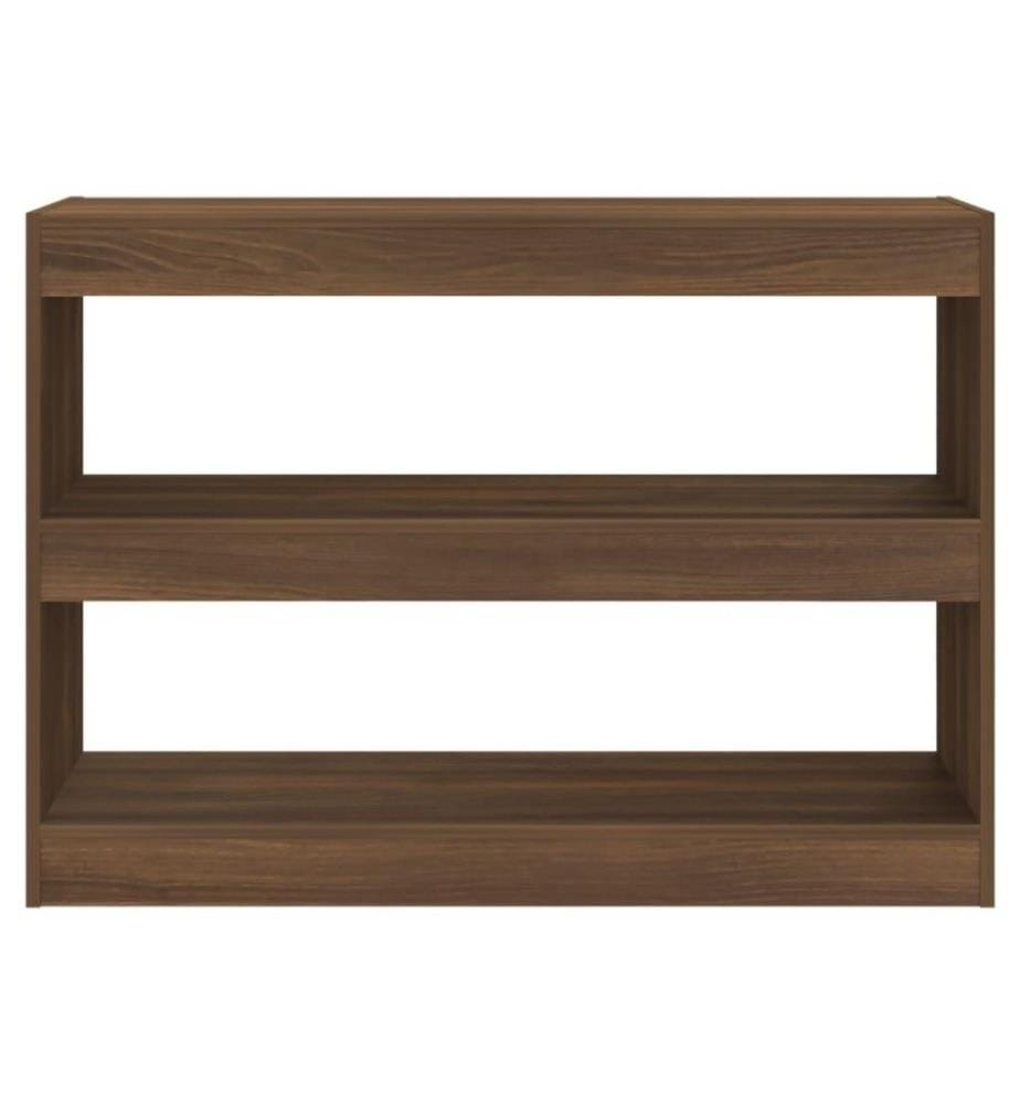 Bücherregal/Raumteiler Braun Eichen-Optik 100x30x72 cm