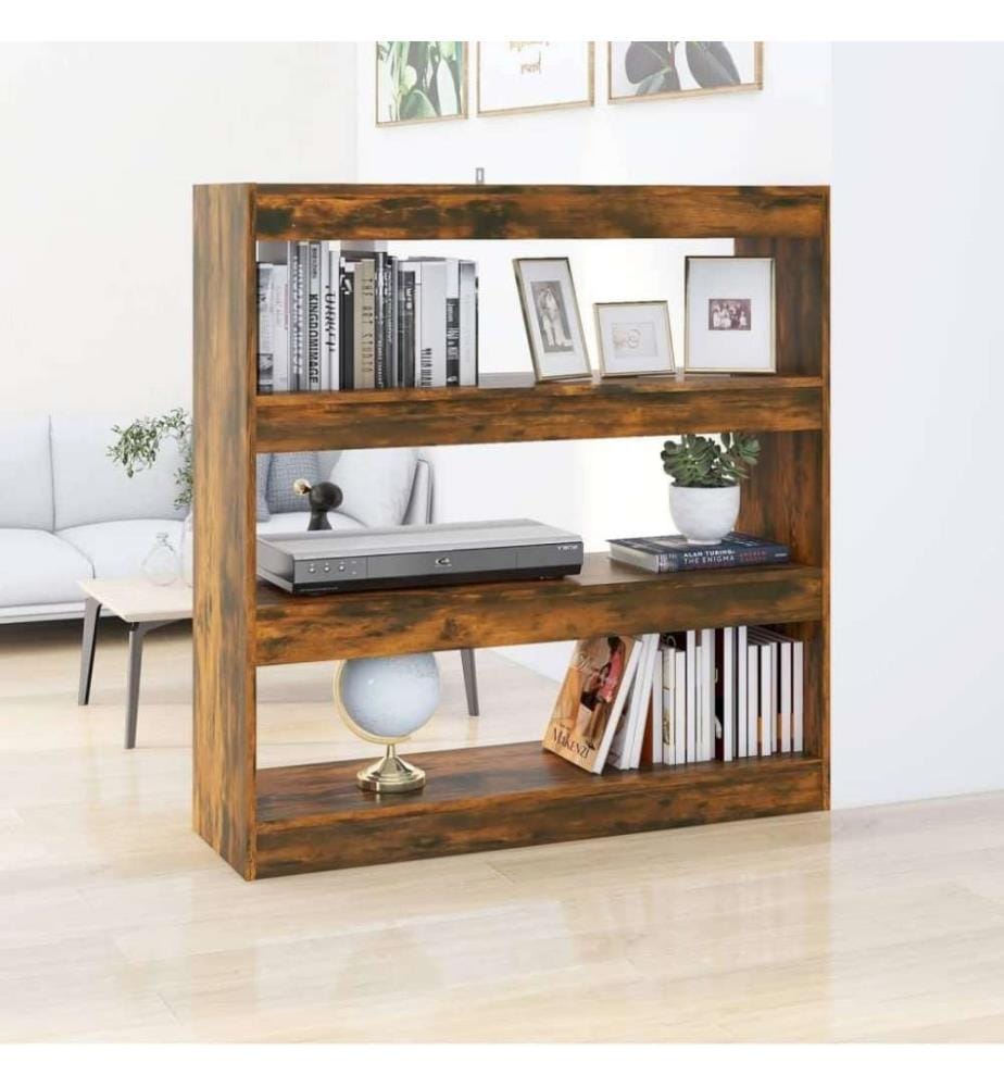 Bücherregal/Raumteiler Räuchereiche 100×30×103 cm