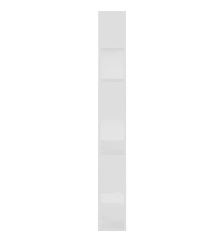 Bücherregal Raumteiler Weiss 80x24x186 cm Holzwerkstoff