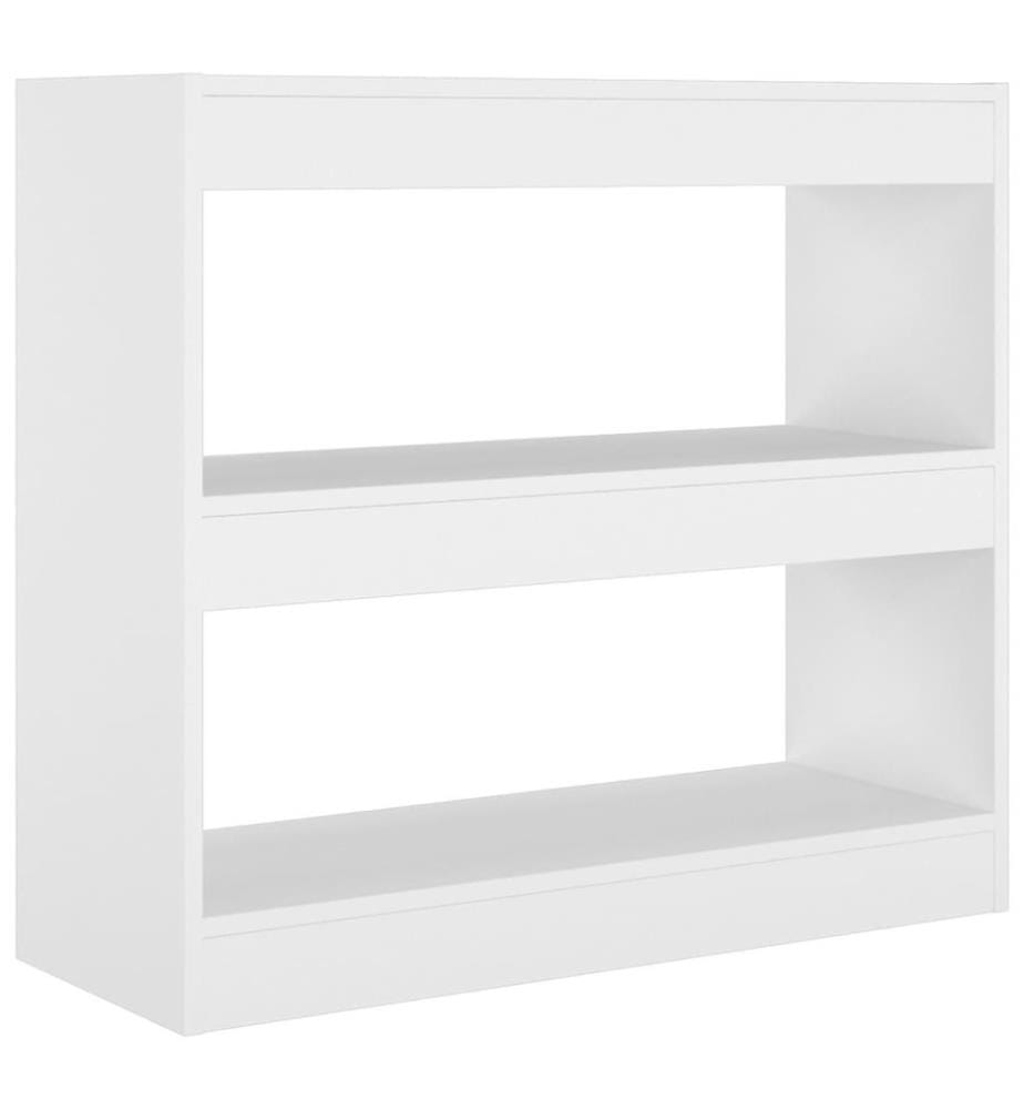 Bücherregal/Raumteiler Weiss 80x30x72 cm