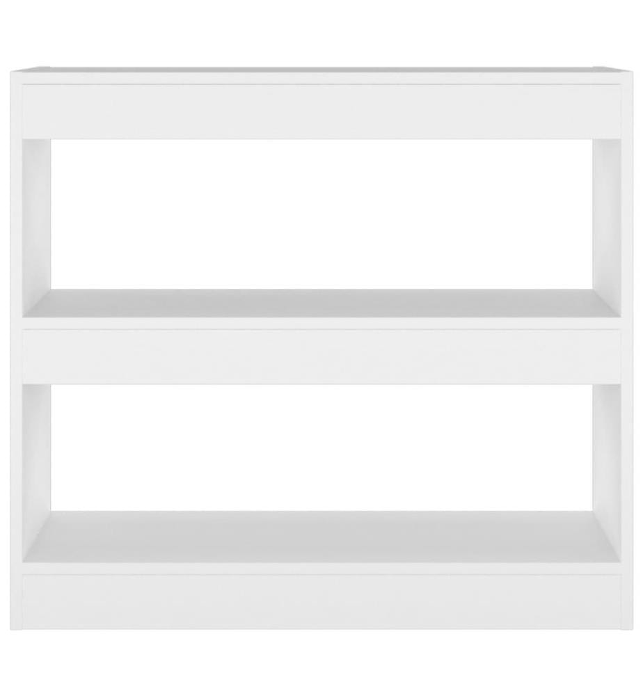 Bücherregal/Raumteiler Weiss 80x30x72 cm