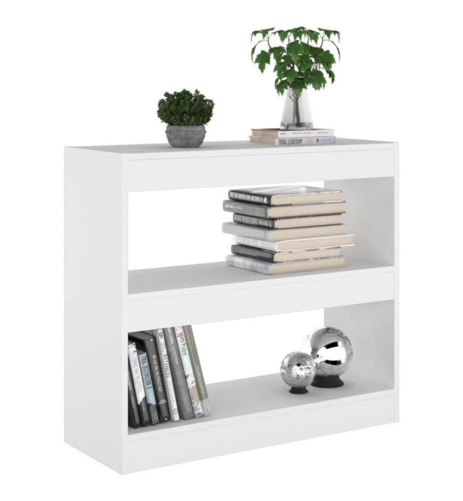 Bücherregal/Raumteiler Weiss 80x30x72 cm