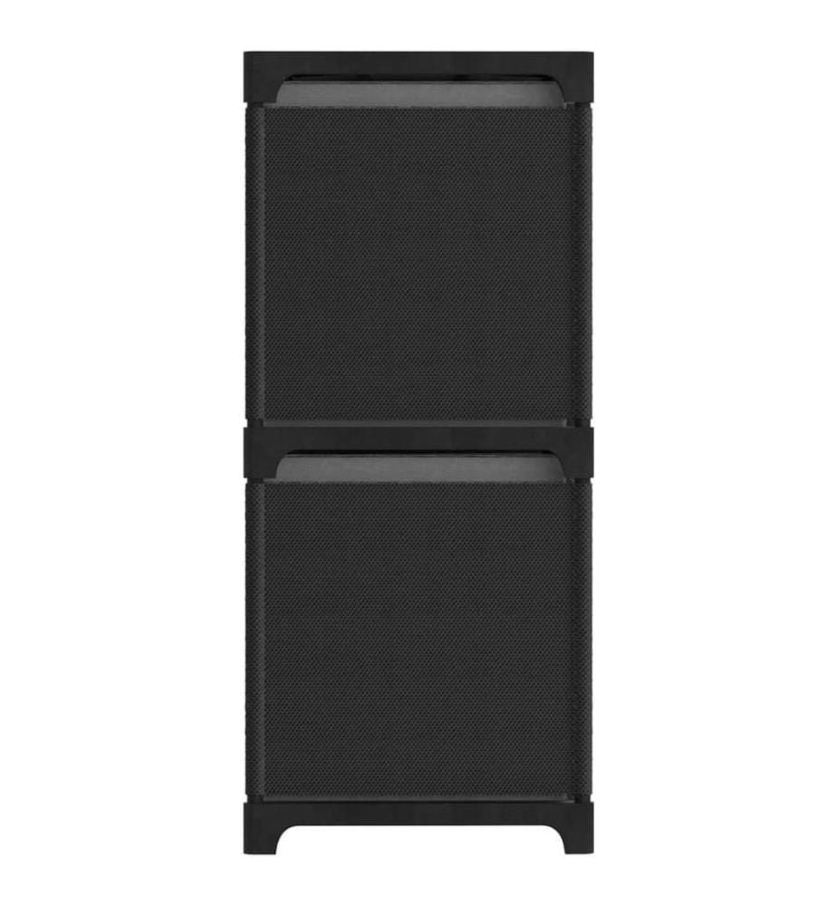 Étagère d'affichage 6 cubes et boîtes Noir 103x30x72,5 cm Tissu