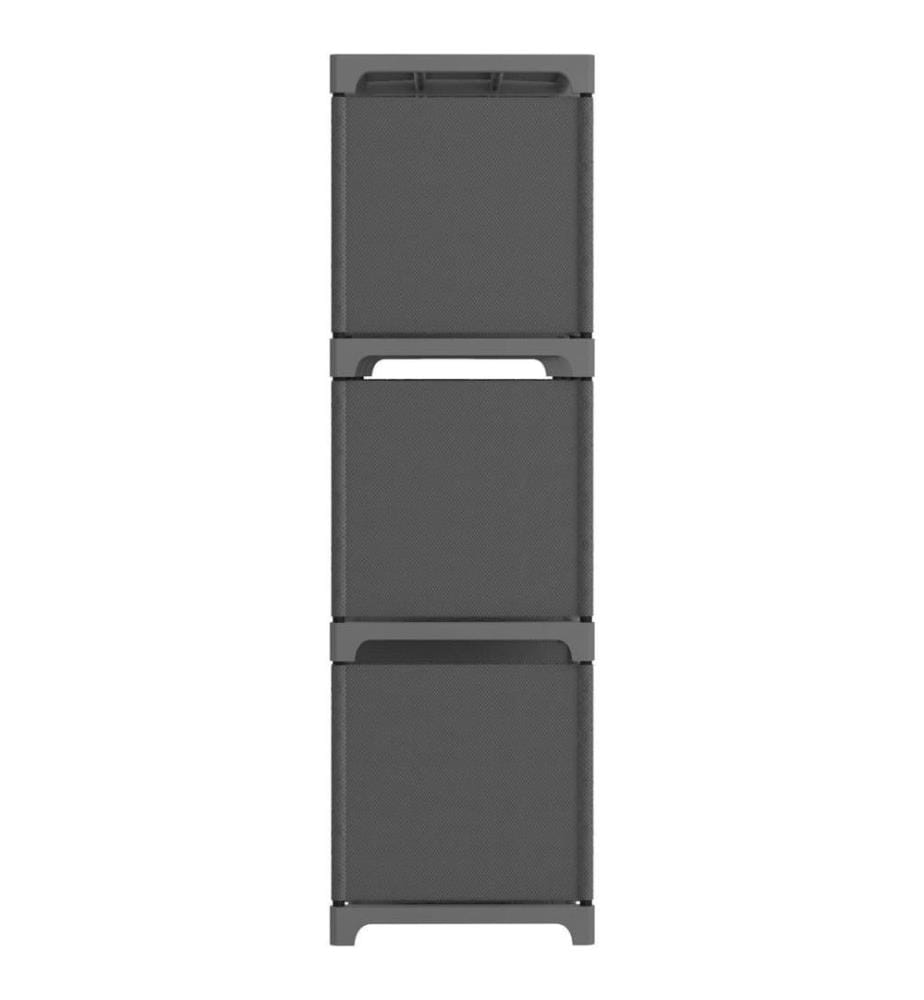 Étagère d'affichage 9 cubes Gris 103x30x175,5 cm Tissu