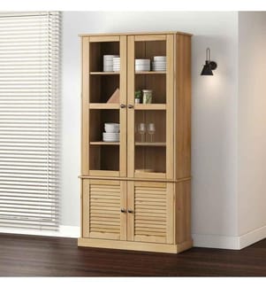 Vitrine VIGO 85x35x170 cm Massivholz Kiefer