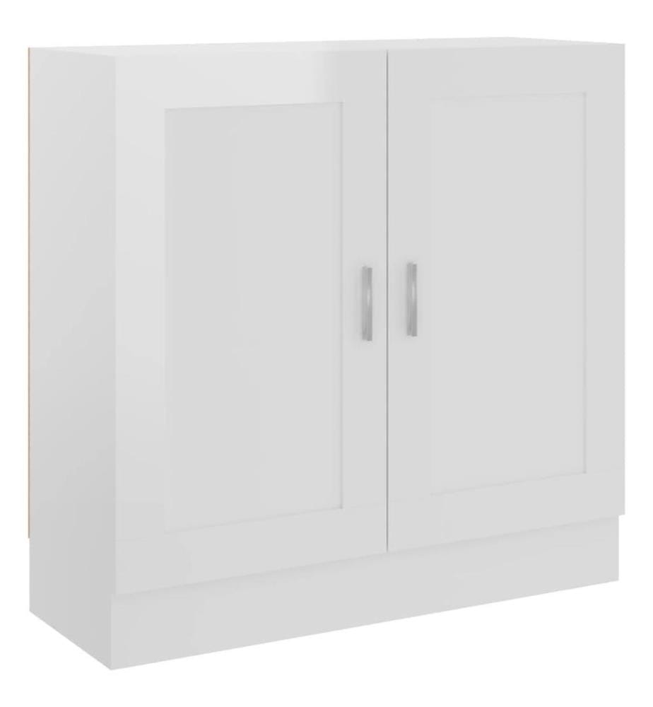 Bücherschrank Hochglanz-Weiss 82,5x30,5x80 cm Holzwerkstoff