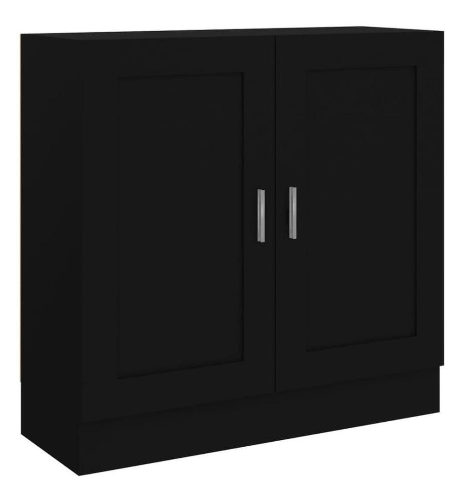 Bücherschrank Schwarz 82,5x30,5x80 cm Holzwerkstoff