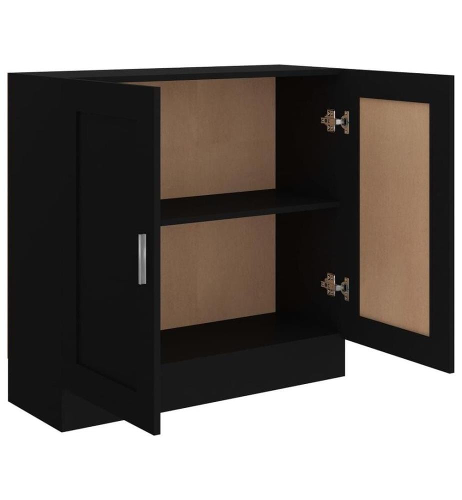 Bücherschrank Schwarz 82,5x30,5x80 cm Holzwerkstoff