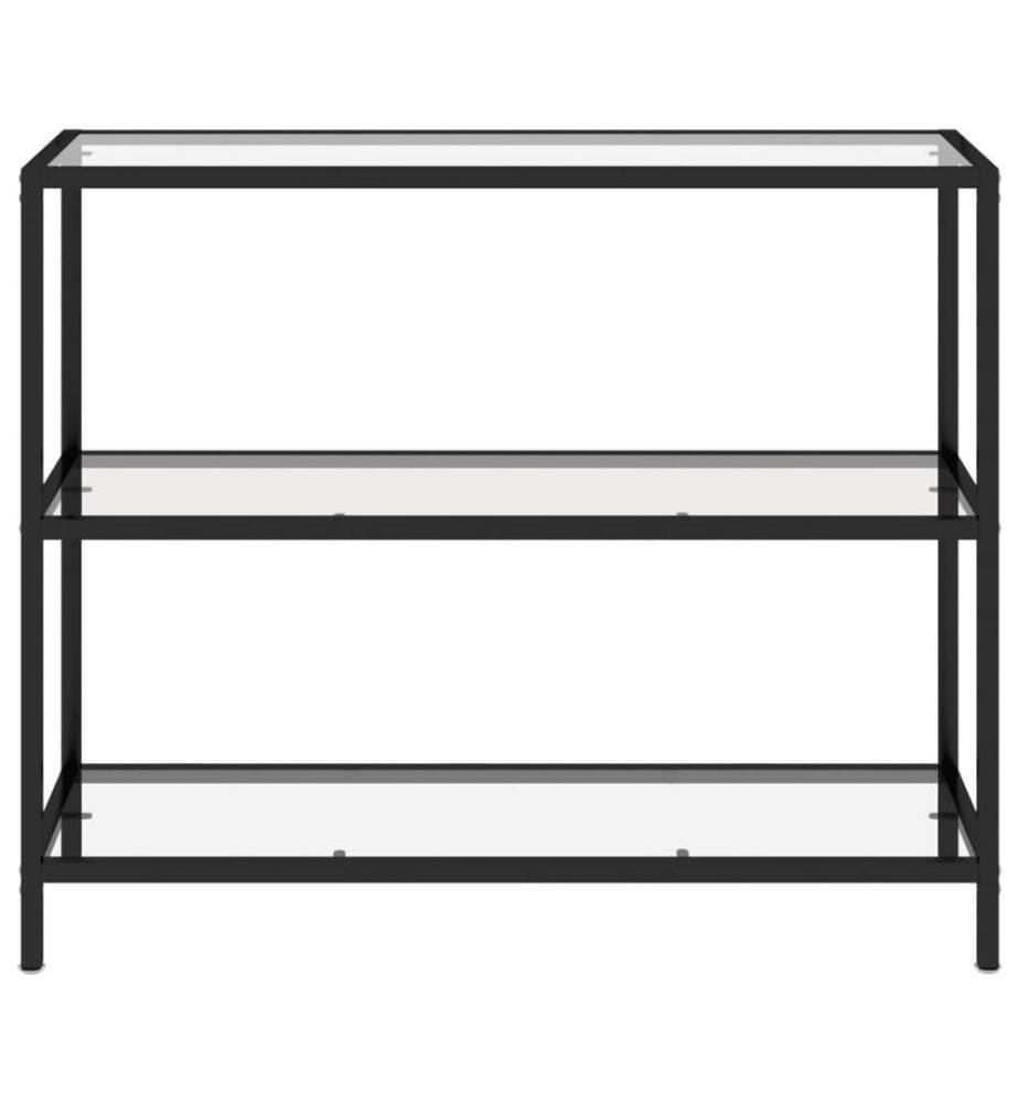Étagère transparent 100x36x90 cm verre trempé