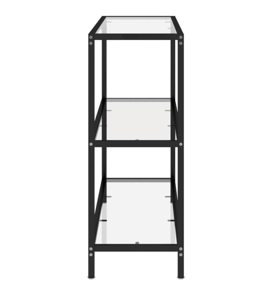 Étagère transparent 100x36x90 cm verre trempé