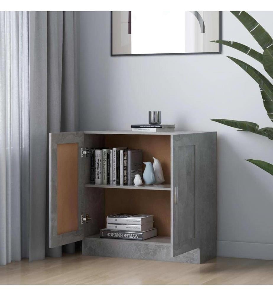 Bücherschrank Betongrau 82,5x30,5x80 cm Holzwerkstoff
