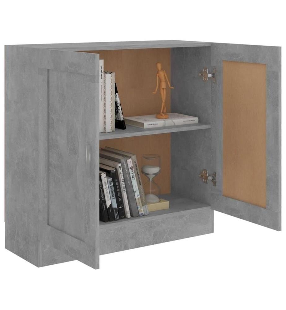 Bücherschrank Betongrau 82,5x30,5x80 cm Holzwerkstoff