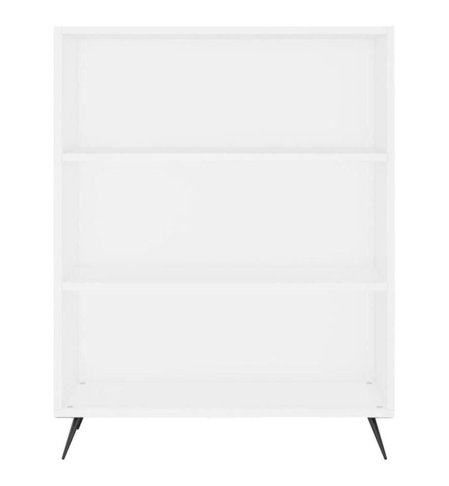 Bücherregal Weiss 69,5x32,5x90 cm Holzwerkstoff