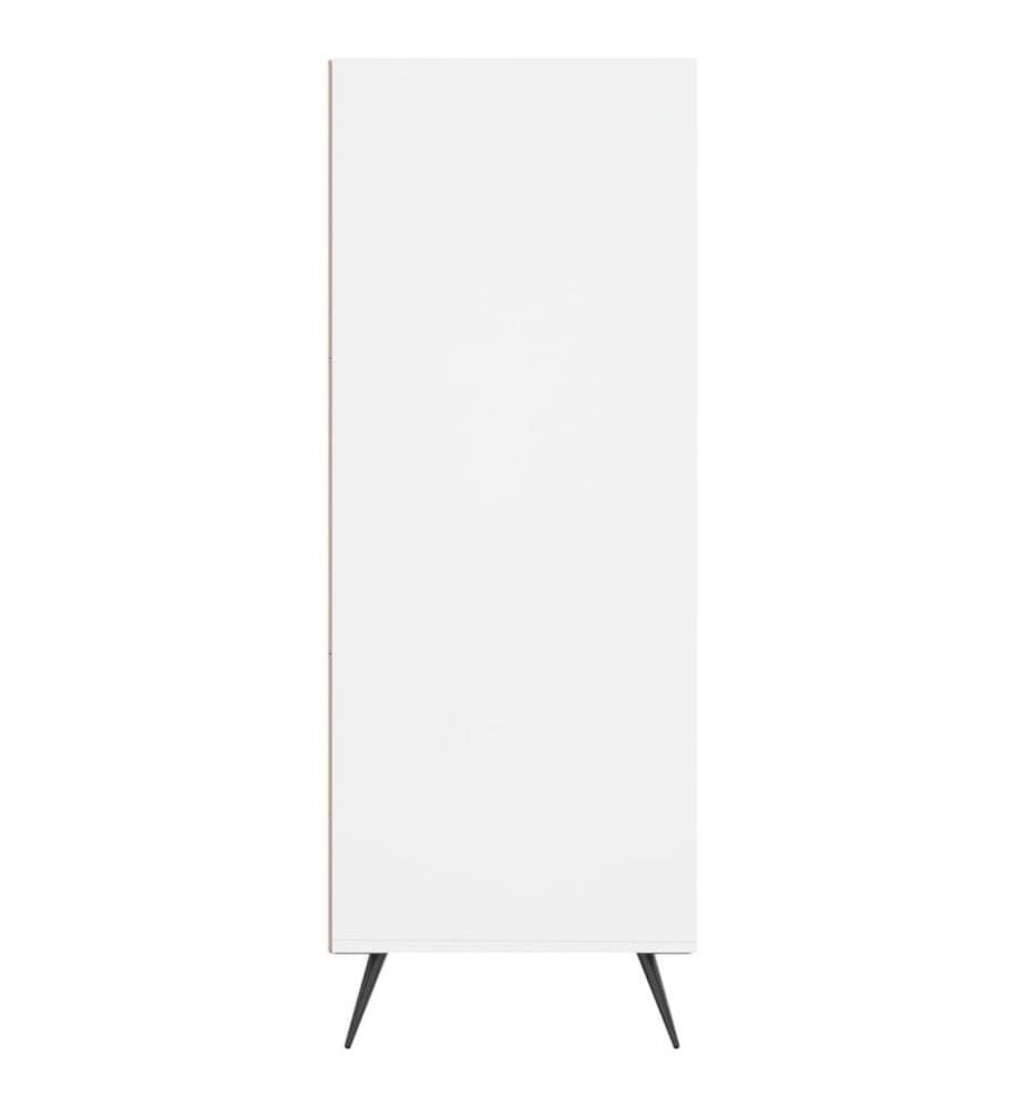 Bücherregal Weiss 69,5x32,5x90 cm Holzwerkstoff