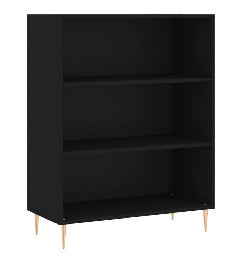 Bücherregal Schwarz 69,5x32,5x90 cm Holzwerkstoff