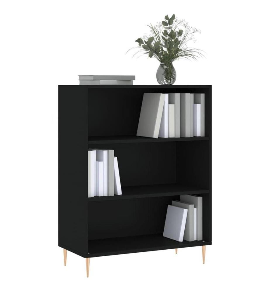 Bücherregal Schwarz 69,5x32,5x90 cm Holzwerkstoff