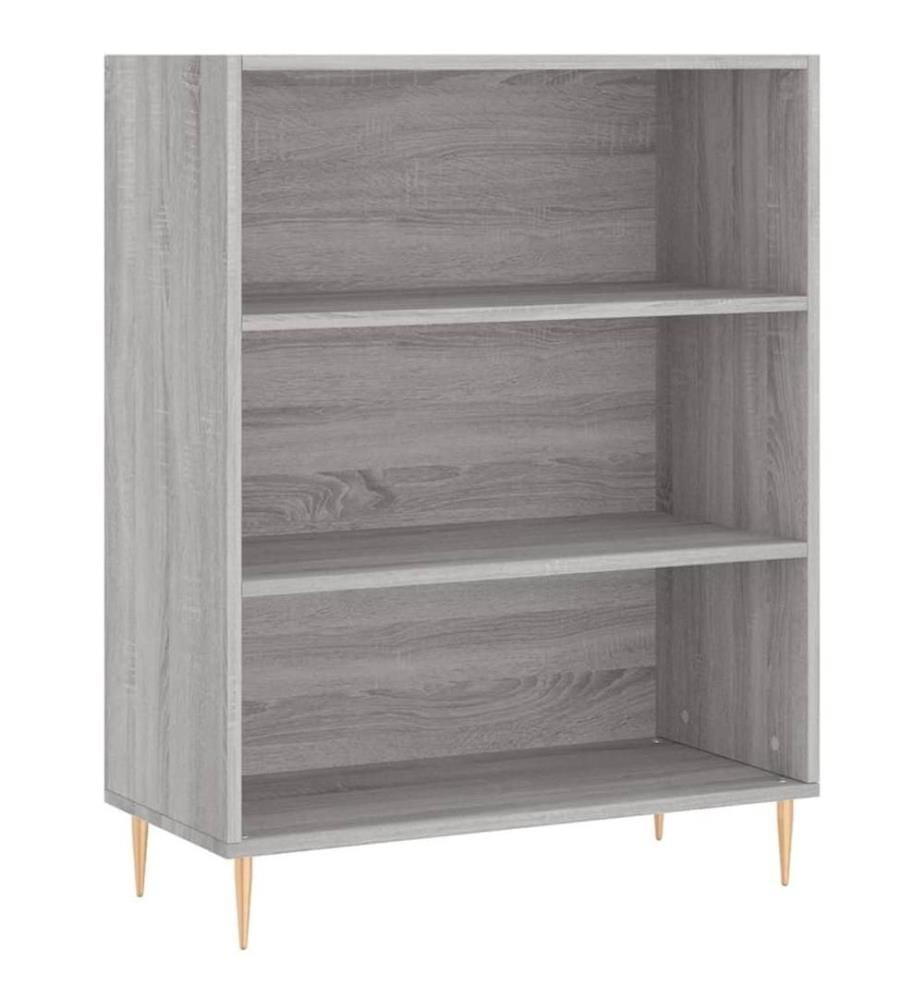Bücherregal Grau Sonoma 69,5x32,5x90 cm Holzwerkstoff