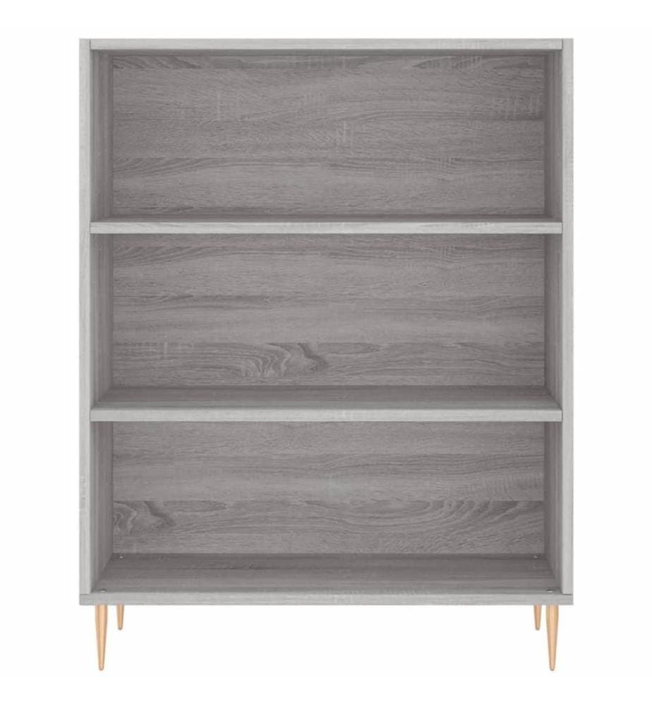 Bücherregal Grau Sonoma 69,5x32,5x90 cm Holzwerkstoff