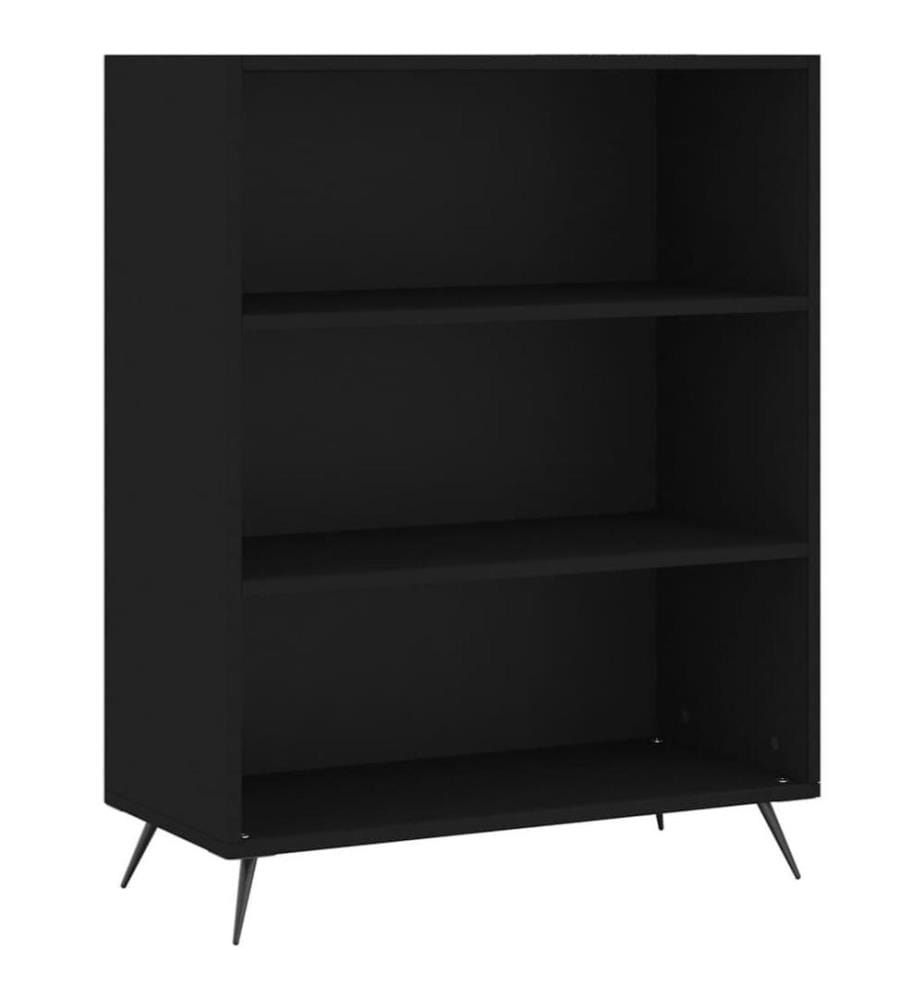 Bücherregal Schwarz 69,5x32,5x90 cm Holzwerkstoff