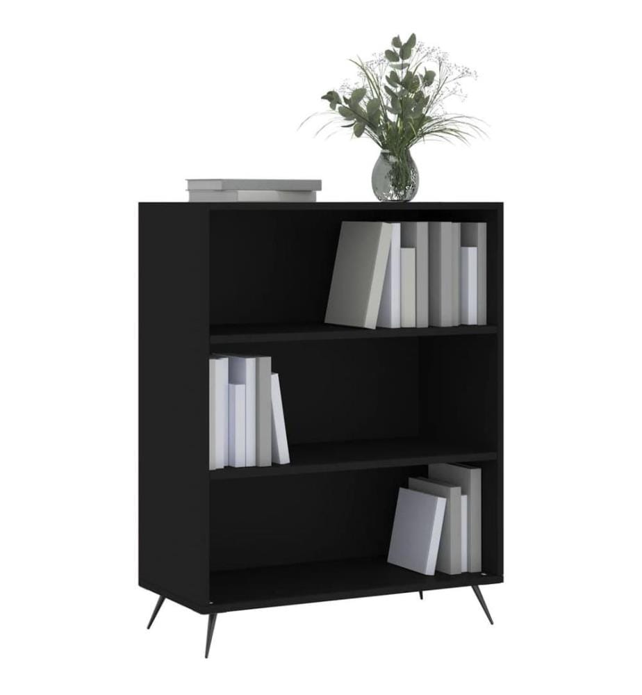 Bücherregal Schwarz 69,5x32,5x90 cm Holzwerkstoff