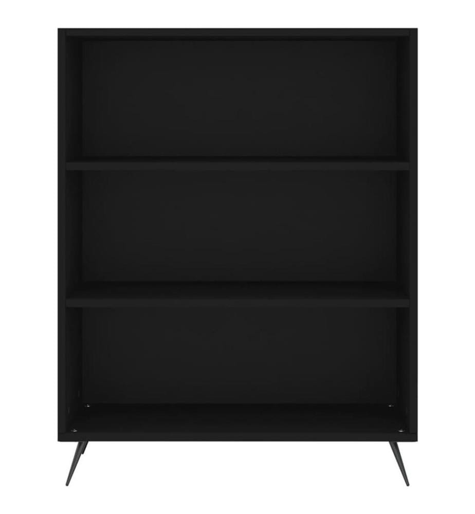 Bücherregal Schwarz 69,5x32,5x90 cm Holzwerkstoff