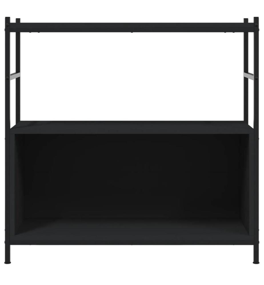 Bücherregal Schwarz 80x30x78,5 cm Holzwerkstoff und Eisen