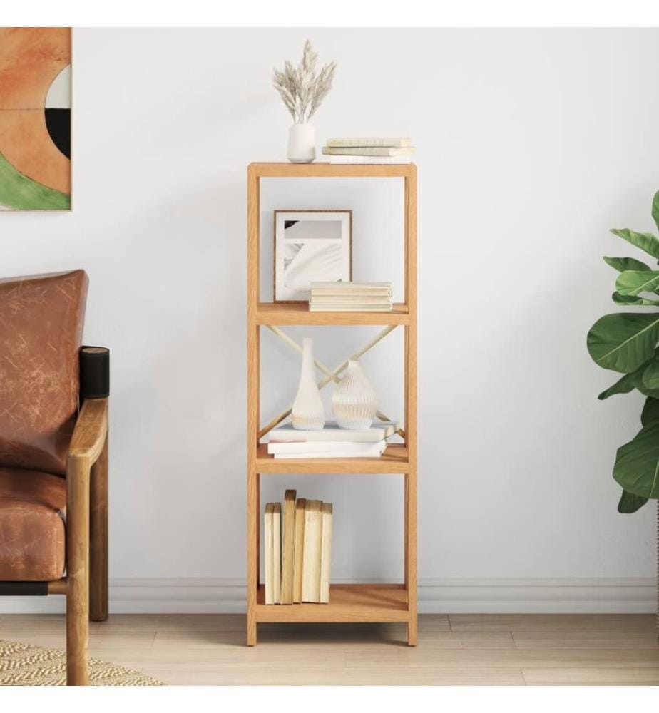 Étagère à 4 niveaux 40x30x112 cm bois de chêne massif