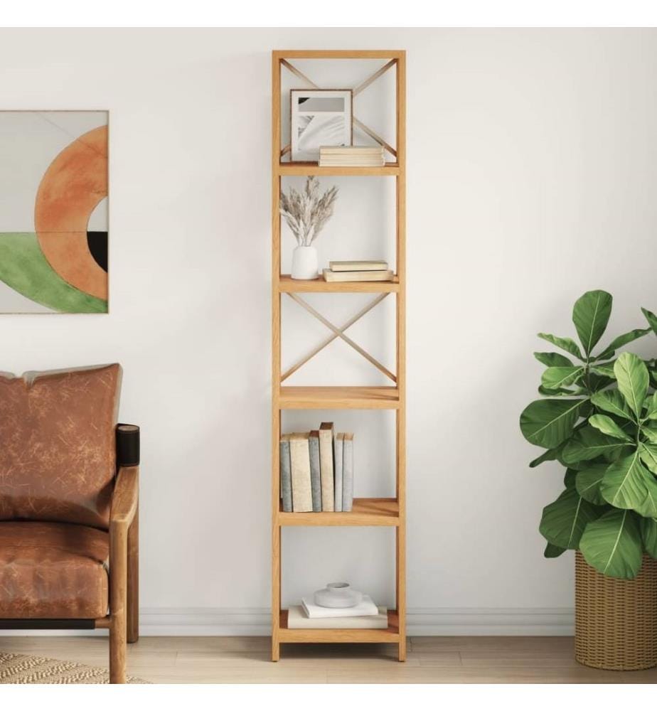 Regal mit 6 Böden 40x30x181 cm Massivholz Eiche